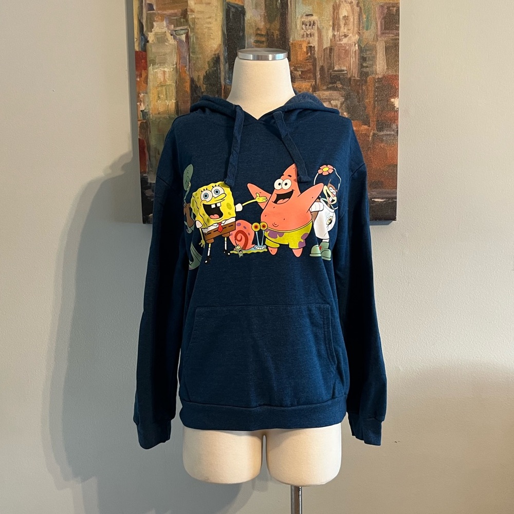 SPONGEBOB Blue Graphic Hoodie